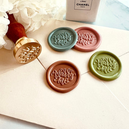 Marry Me Wax Seal Stamp – Romantic Proposal 25mm.
