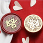 LOVE Wax Seal Stamp with Rose Pattern - Valentine's Day (30mm)