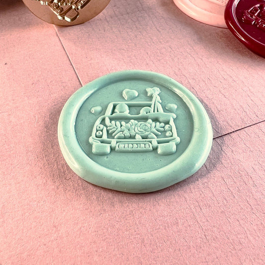 Just Married Wedding Car Wax Seal Stamp (25mm)