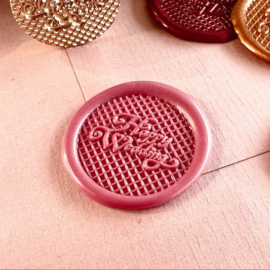 Happy Wedding Wax Seal Stamp (25mm)