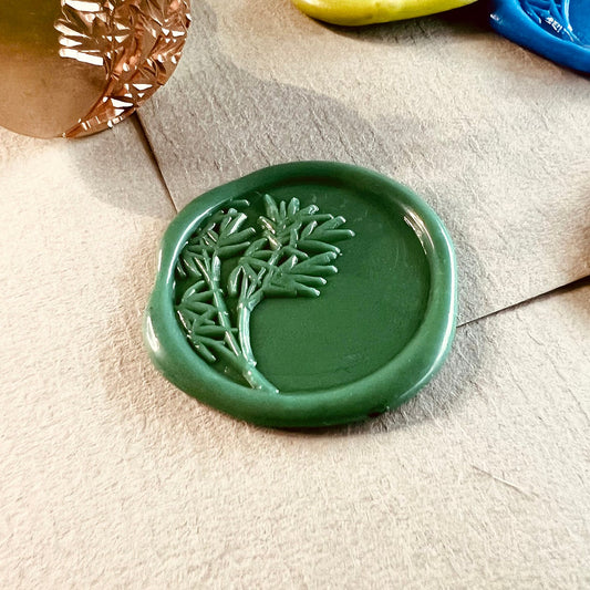 Botanical Wax Seal Stamp – Wildflower Brass Stamp size 25mm