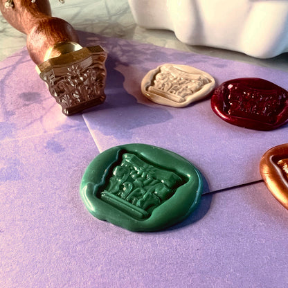 Corinthian Capital Wax Seal Stamp – Classical Architectural (20x20mm)