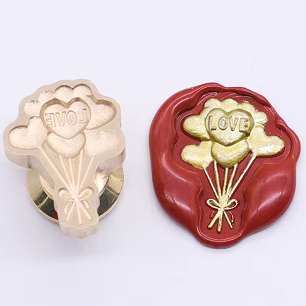 3D Heart Balloon Wax Seal Stamp (21x24 mm)