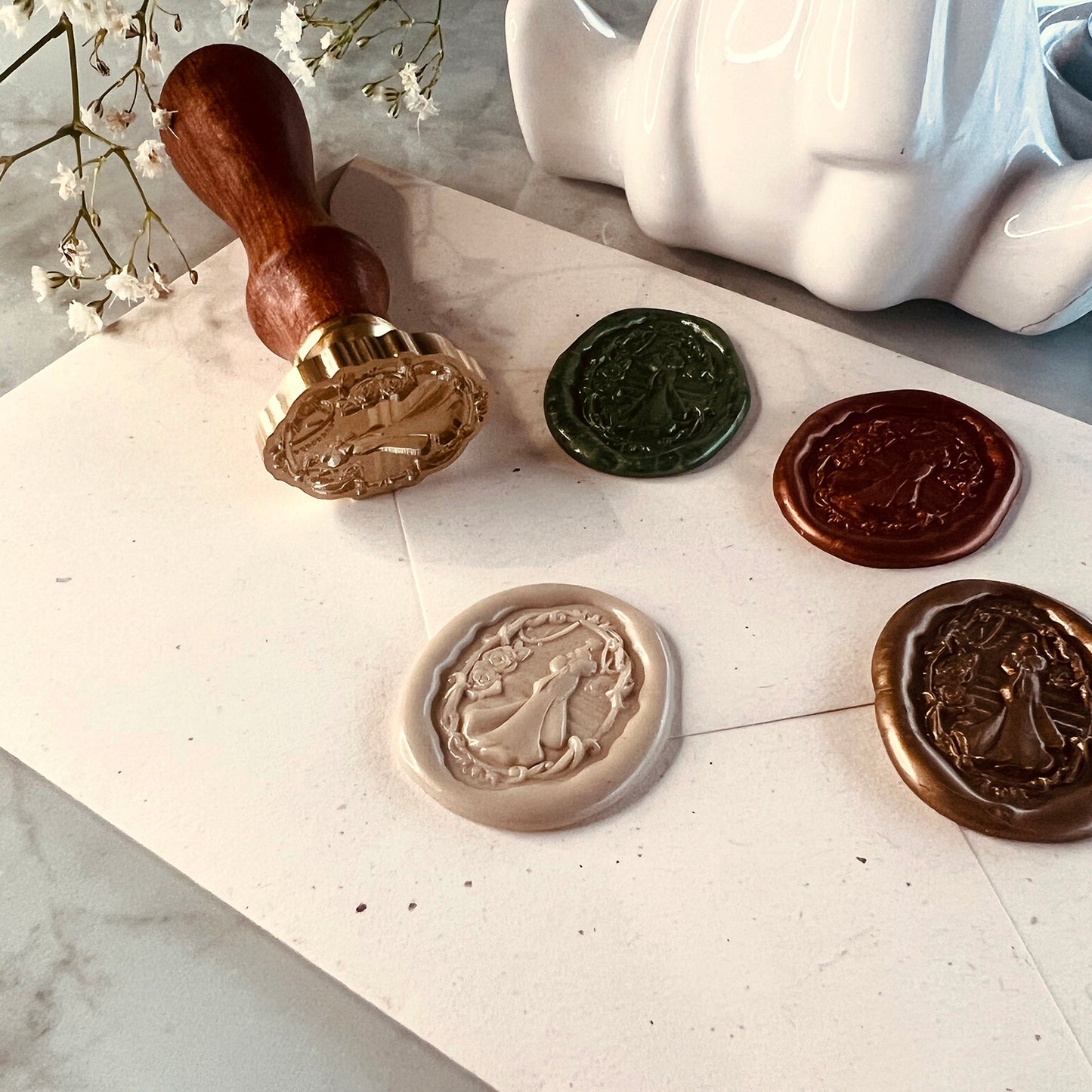 Victorian Lady Wax Seal Stamp (20x28mm)