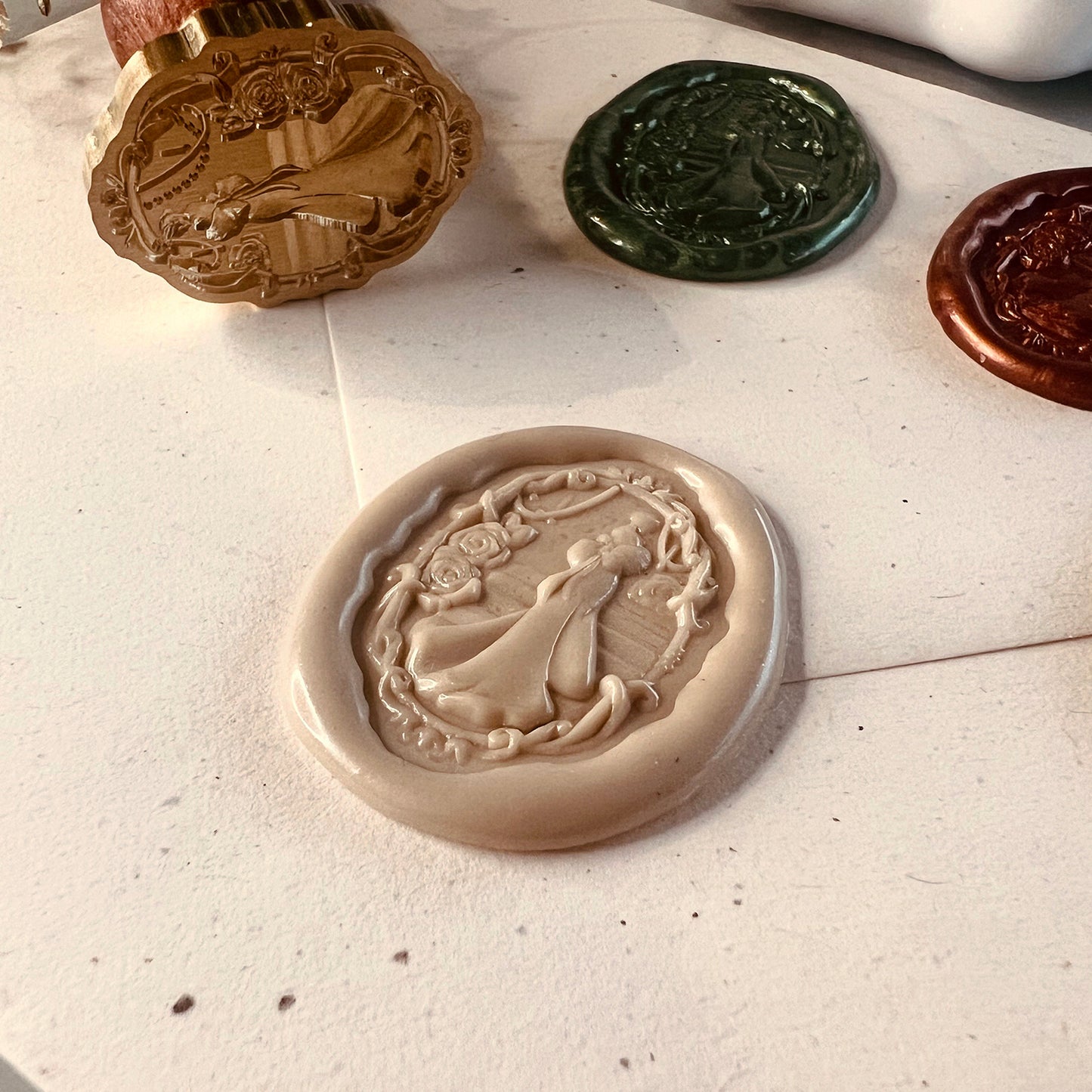 Victorian Lady Wax Seal Stamp (20x28mm)