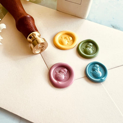 Mini Snowman Wax Seal Stamp – 15mm