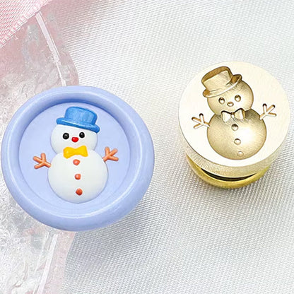 Mini Snowman Wax Seal Stamp – 15mm