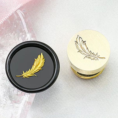 Mini Feather Wax Seal Stamp  (15mm)