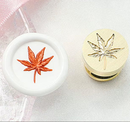 Mini Maple Leaf Wax Seal Stamp – 15mm