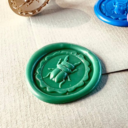 3D Stag Beetle Wax Seal Stamp (25mm)