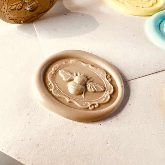 3D Vintage Bee Wax Seal Stamp (20x28mm)