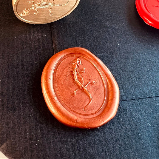 Lizard Skeleton Wax Seal Stamp (20x28mm)