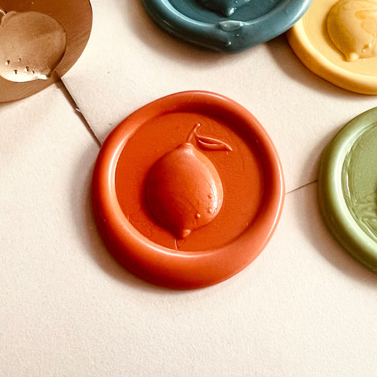Lemon Wax Seal Stamp size 25mm