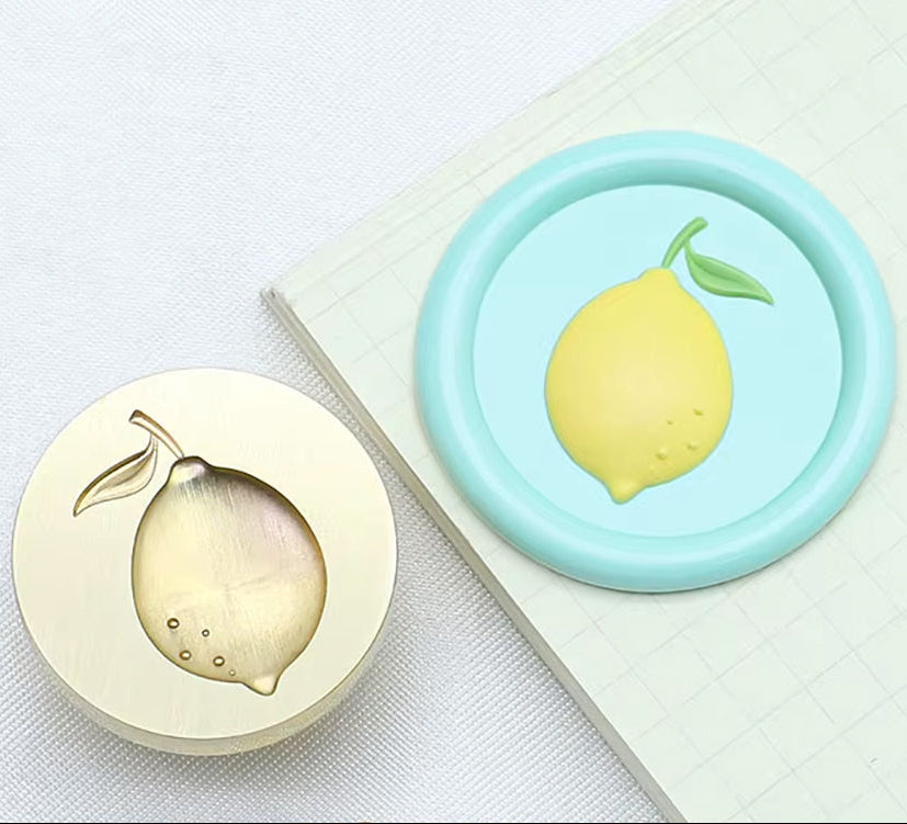 Lemon Wax Seal Stamp size 25mm