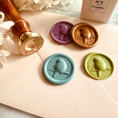 3D Bird on Branch Wax Seal Stamp size 25mm