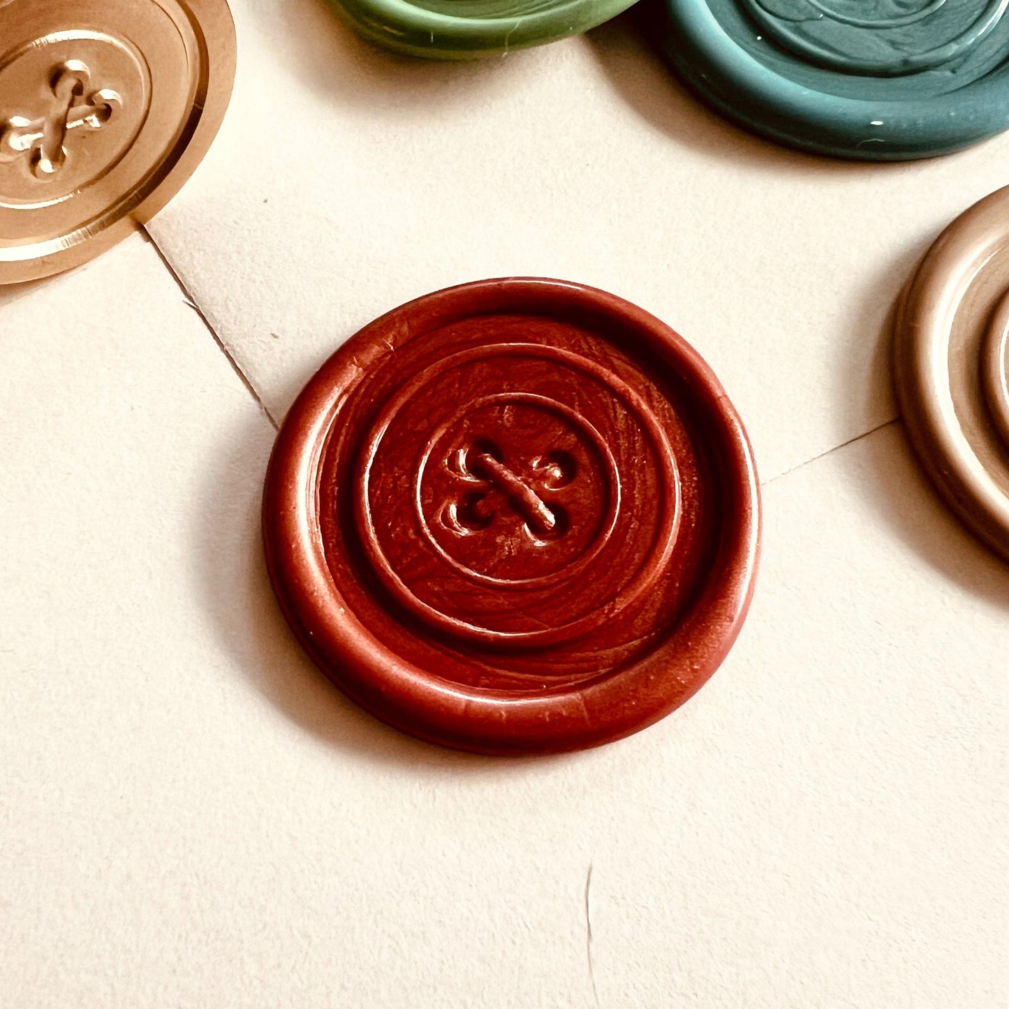 Vintage Button Wax Seal Stamp size 25mm