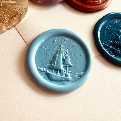 Sailing Ship Brass Wax Seal Stamp size 25mm