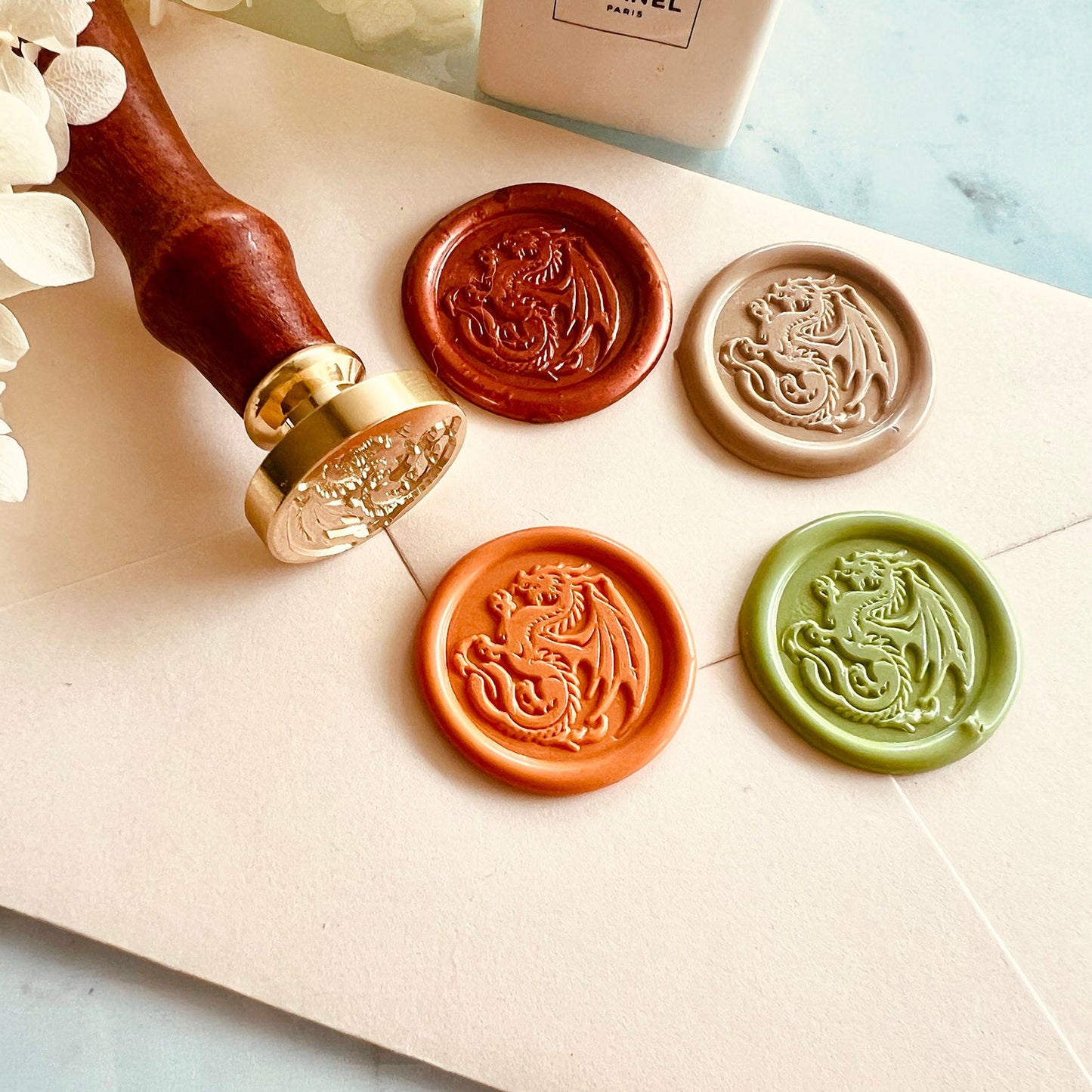 Dragon Wax Seal Stamp size 25mm