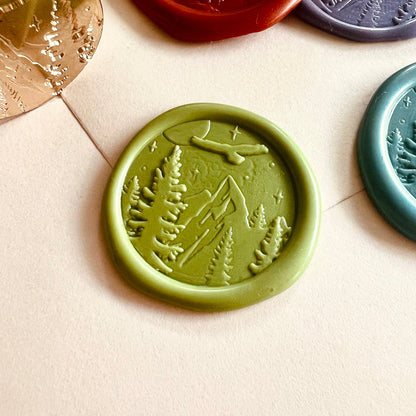 Mountain Landscape Wax Seal Stamp – Brass Stamp size 25mm