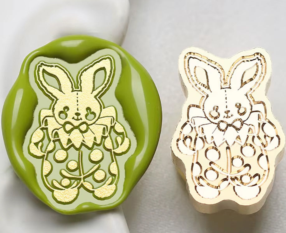 Mini Bunny Wax Seal Stamp – Brass Stamp size 23x16 mm