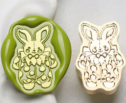 Mini Bunny Wax Seal Stamp – Brass Stamp size 23x16 mm