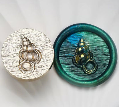 Seashell Wax Seal Stamp – Brass Stamp size 25mm