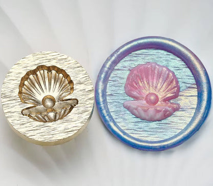 Pearl Shell Wax Seal Stamp – Brass Stamp size 25mm