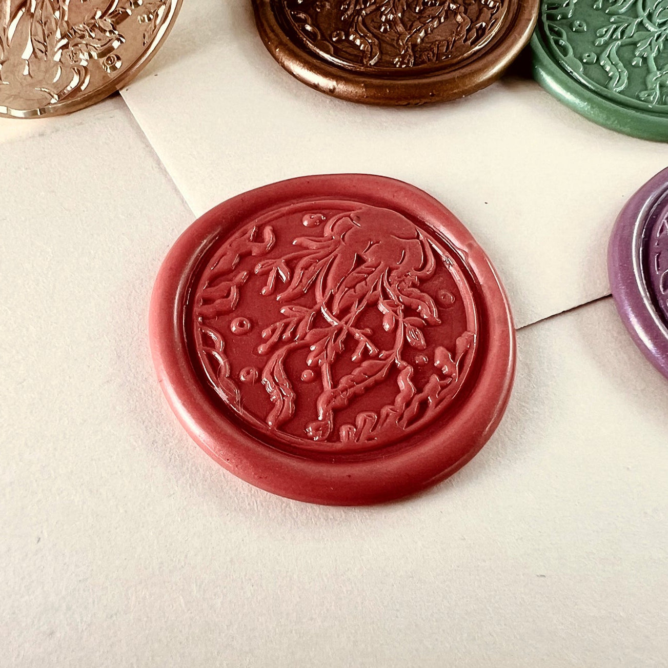 Jellyfish Wax Seal Stamp – Ocean Brass Stamp size 25mm