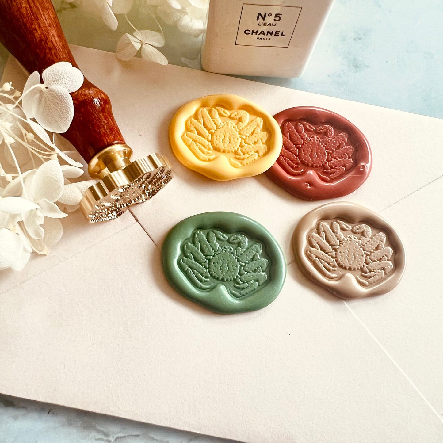 Crab Wax Seal Stamp – Brass Stamp Stamp size 30mm