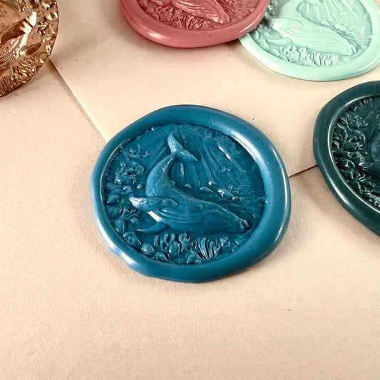 Whale Ocean Wax Seal Stamp – Brass Stamp Stamp size 25mm