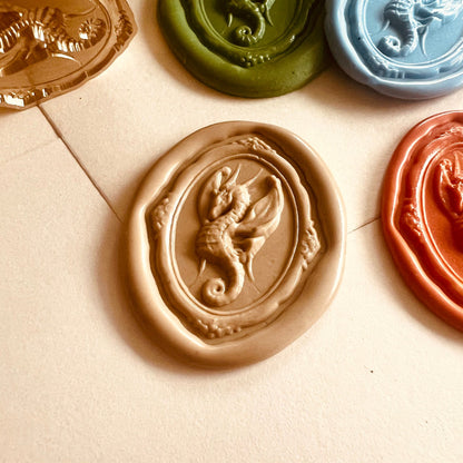 Dragon Seahorse Wax Seal Stamp – Ocean Brass Stamp size 25x35mm