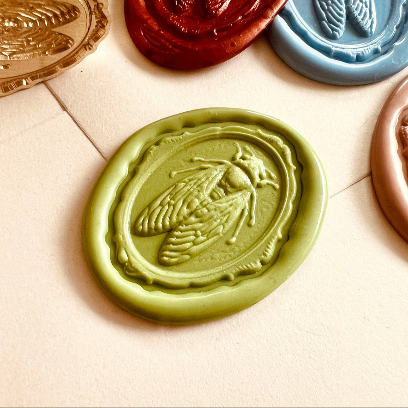 Cicada Insect Wax Seal Stamp – Brass Stamp size 27x34 mm