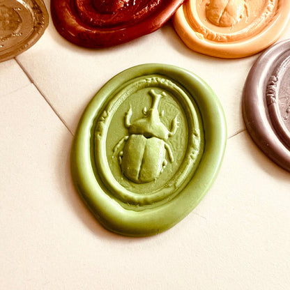 Beetle Wax Seal Stamp – Brass Stamp size 25 x 34 mm.