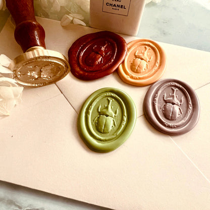 Beetle Wax Seal Stamp – Brass Stamp size 25 x 34 mm.