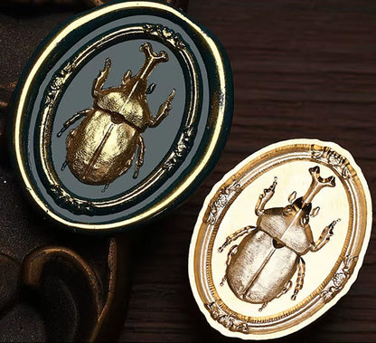 Beetle Wax Seal Stamp – Brass Stamp size 25 x 34 mm.