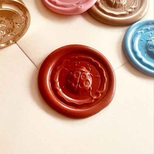 Ladybug Wax Seal Stamp – Beetle Brass Stamp size 25mm