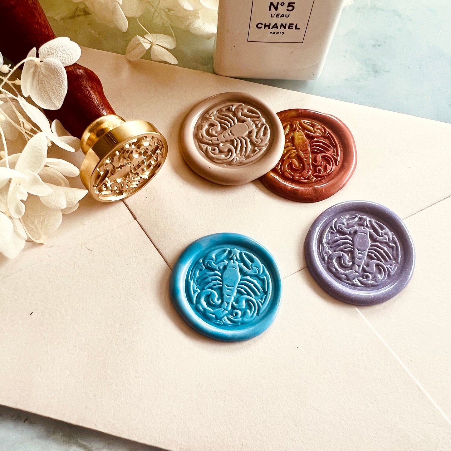 Scorpion Wax Seal Stamp – Brass Stamp size 25mm