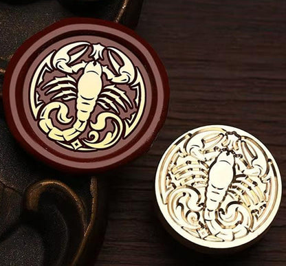 Scorpion Wax Seal Stamp – Brass Stamp size 25mm