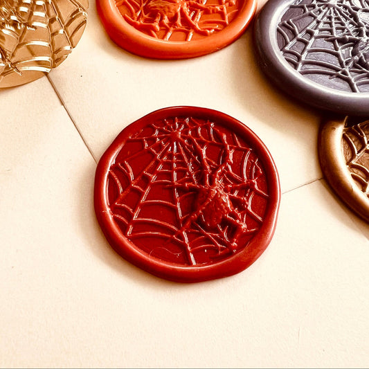 Spider Web Wax Seal Stamp – Brass Stamp size 30mm.