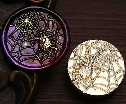 Spider Web Wax Seal Stamp – Brass Stamp size 30mm.