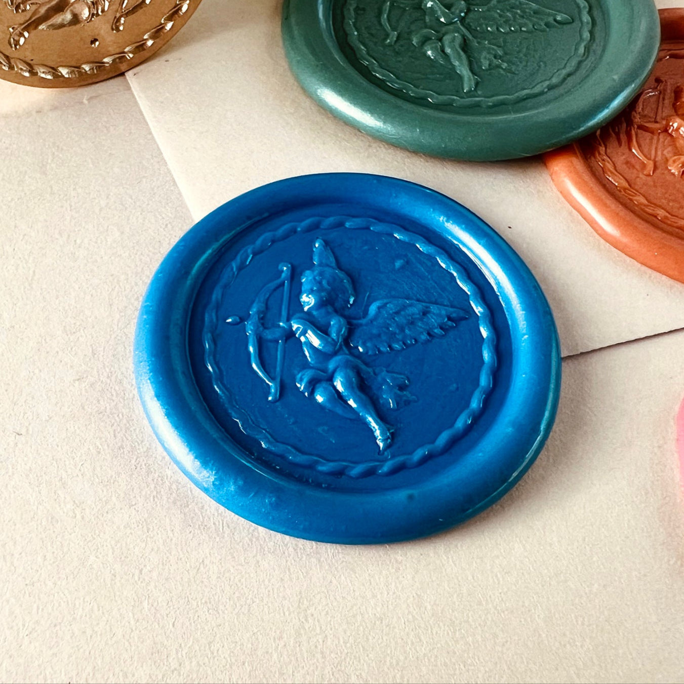 Cupid Wax Seal Stamp | Angel with Bow Brass Stamp size 25mm