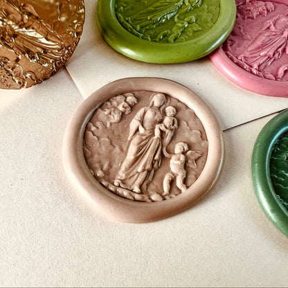 Madonna and Angels Wax Seal Stamp size 25mm