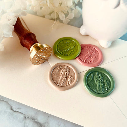 Madonna and Angels Wax Seal Stamp size 25mm