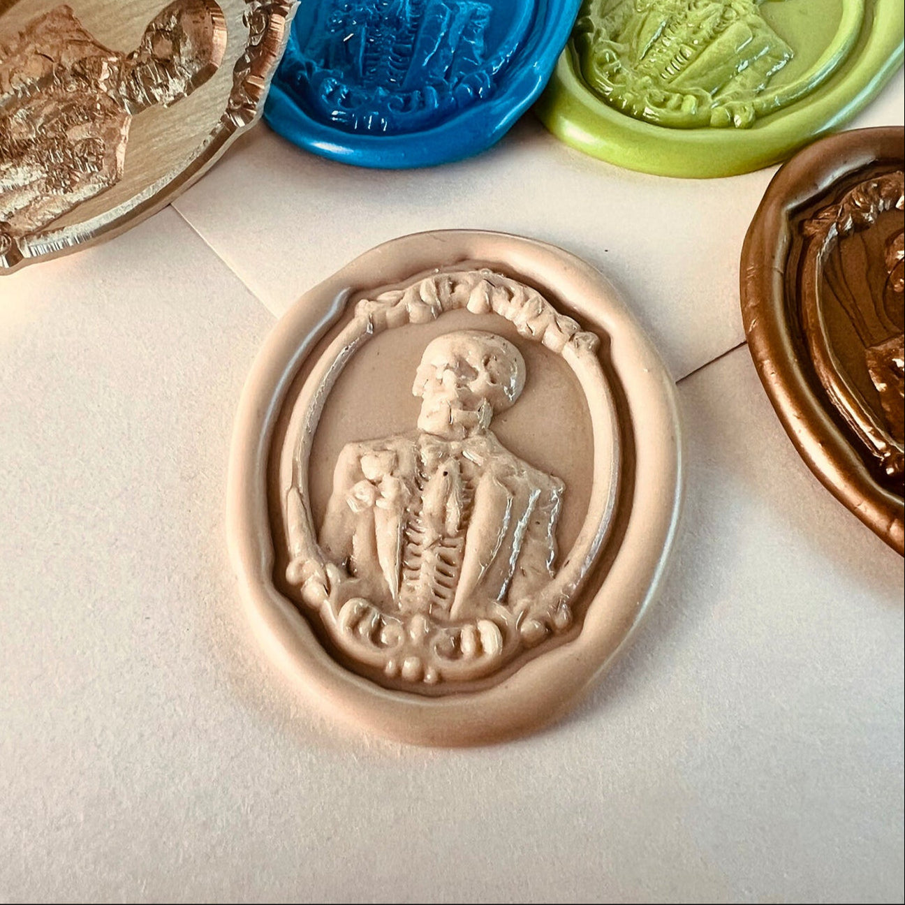 Skeleton Gentleman Wax Seal Stamp size 25.7x34.5mm