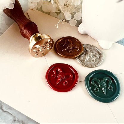 Ram Skull Wax Seal Stamp | Gothic Brass Stamp size 25mm