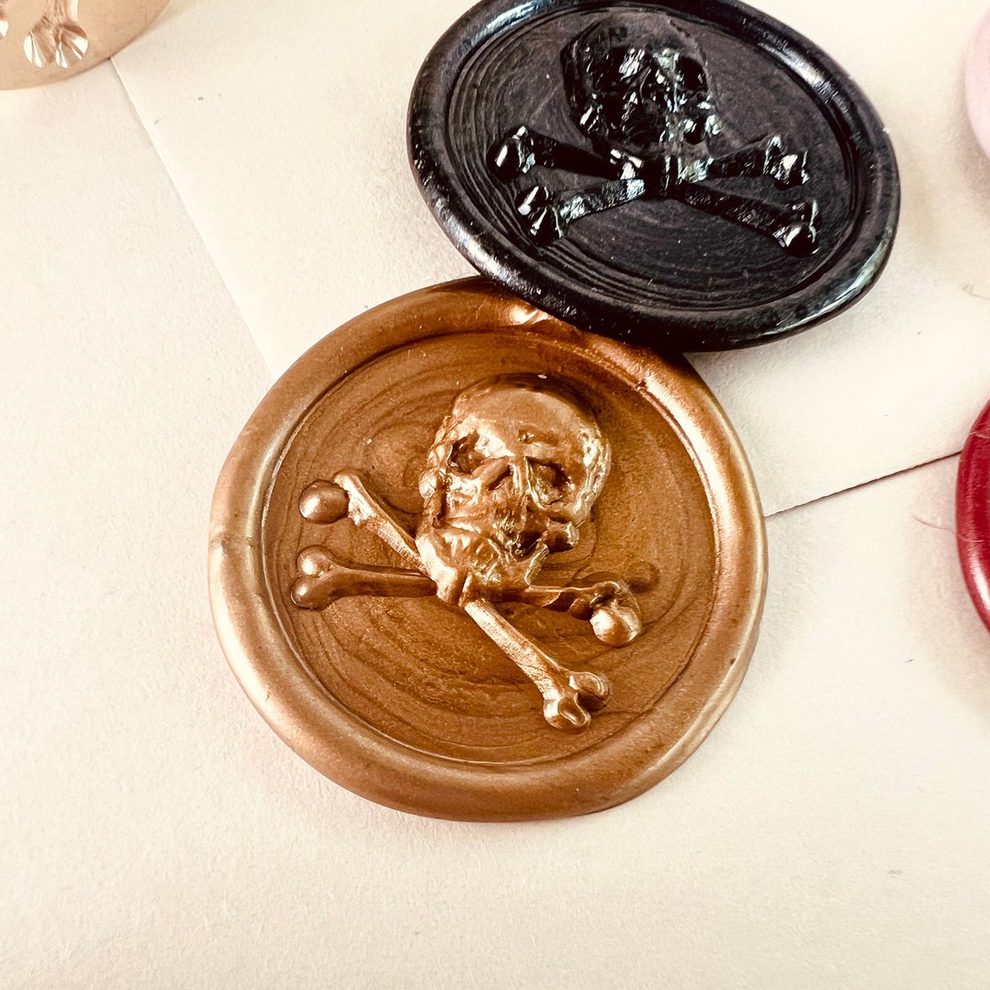 Skull and Crossbones Wax Seal Stamp size 25mm