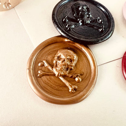 Skull and Crossbones Wax Seal Stamp size 25mm