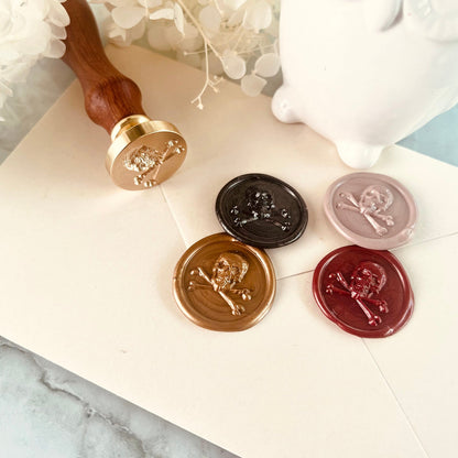 Skull and Crossbones Wax Seal Stamp size 25mm
