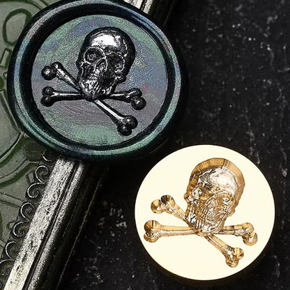 Skull and Crossbones Wax Seal Stamp size 25mm
