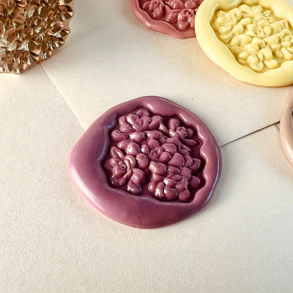 Succulent Flower Wax Seal Stamp | Botanical Brass Stamp size 24.4x23.3mm